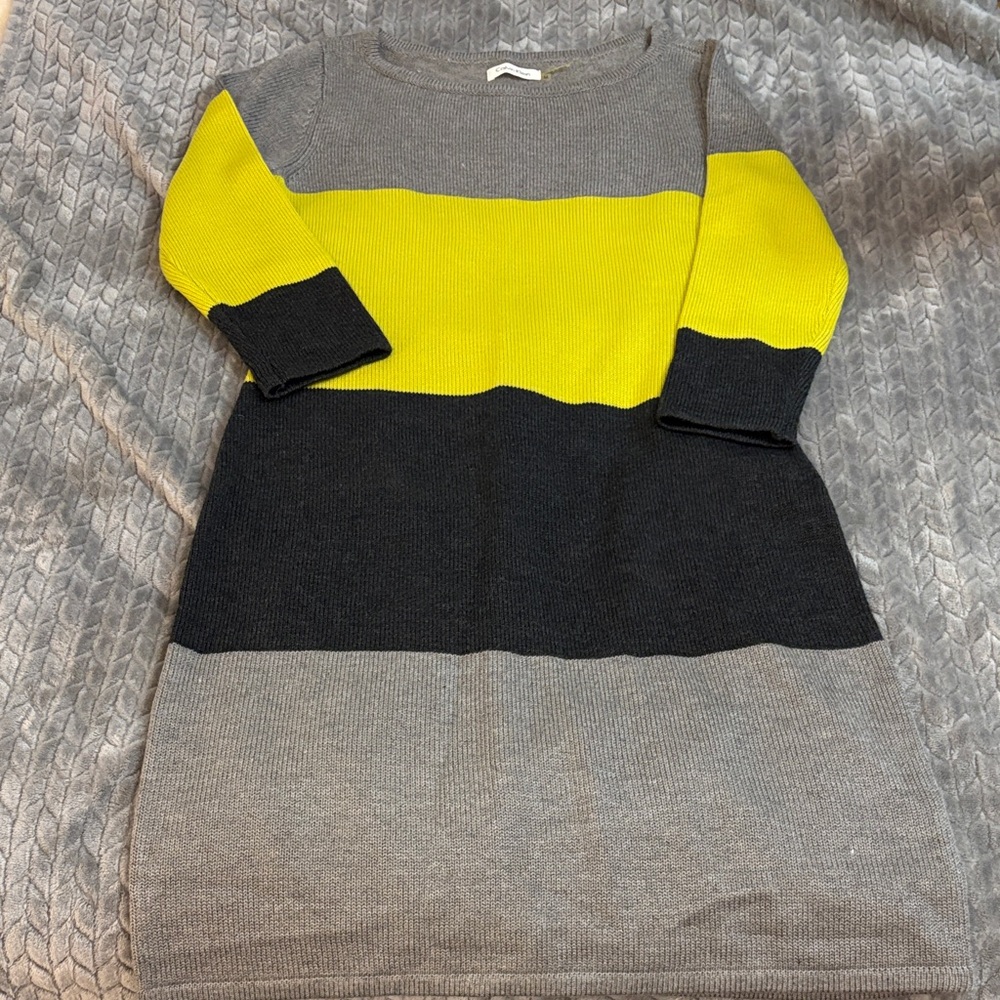 Calvin Klein Colorblock Sweater Dress